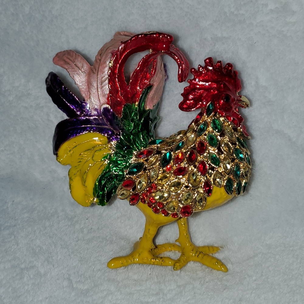 Rooster Trinket Box Magnetic Closure